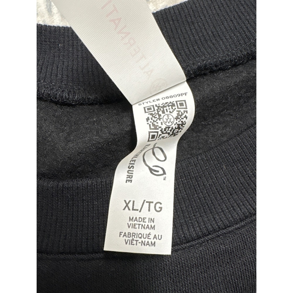 Alternative Apparel Earthleisure Black Crewneck XL 08809PF Fleece Pullover - Picture 2 of 4